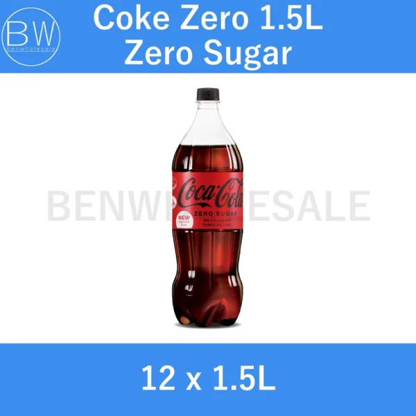 Coca-Cola Coke Original Taste / Coke Zero No Sugar 1.5L (12 x 1.5L) - Image 3
